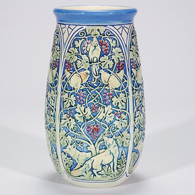 Weller Selma vase with birds and fox