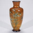 367: Martin Brothers 9 1/2" vase, flowers, birds