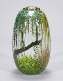 768: Peiser, Mark paperweight vase, 10 1/2"