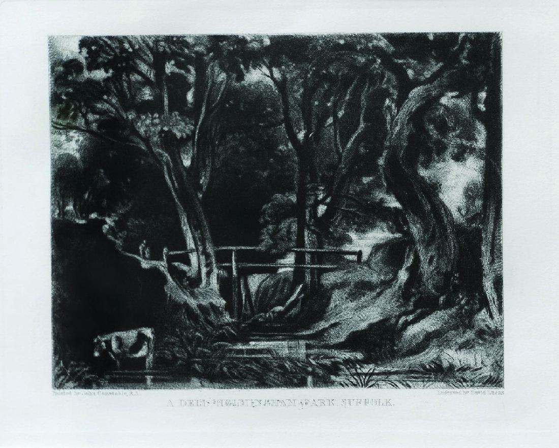 John Constable (British: John Constable (British, 1776-1837)A DELL, HELMINGHAM PARK, SUFFOLKMezzotint, 1855, from 'English Landscape Scenery: A Series of Forty Mezzotint Engravings on Steel, by David Lucas, from Pictures Pain