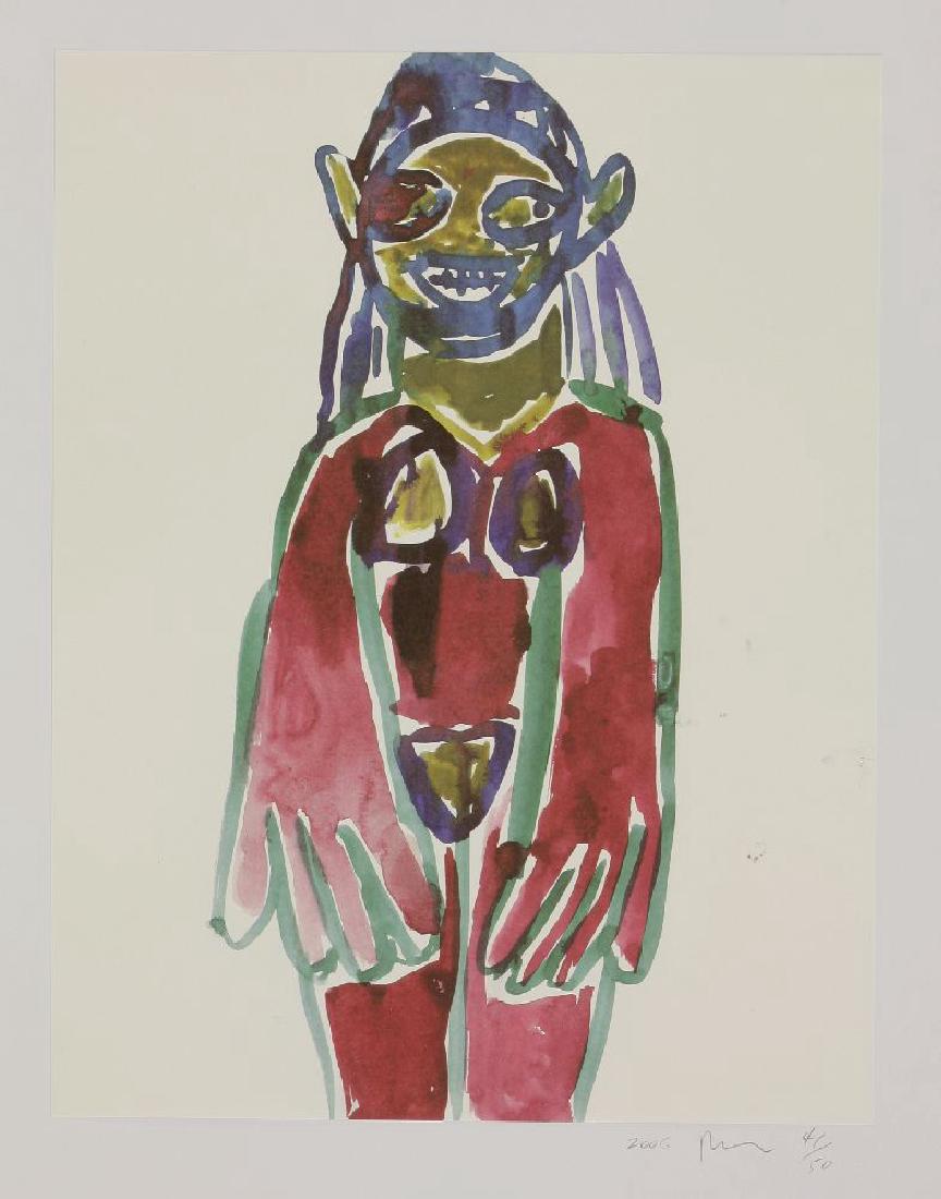 Richard Prince (American: Richard Prince (American, b.1949) UNTITLED (HIPPY DRAWING) Lithograph printed in colours, 2006, signed, dated and numbered 41/50 in black ink, from the portfolio 'In the Darkest Hour There will be Lig