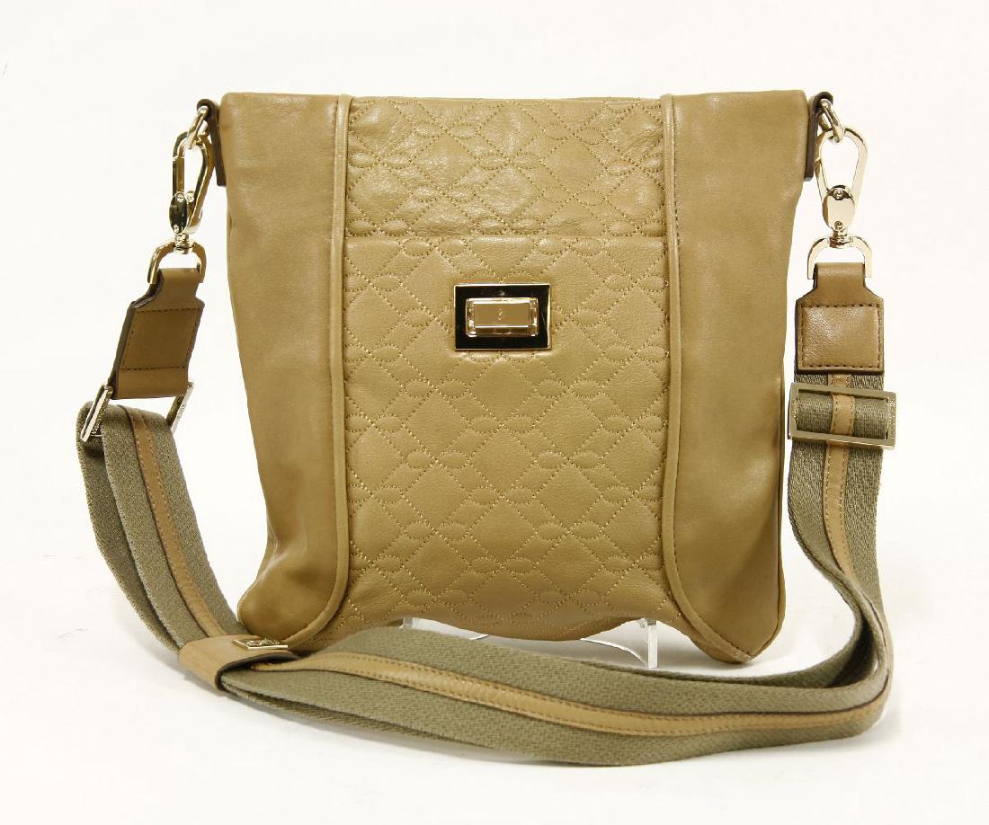 An Anya Hindmarch pale tan leather cross body handbag (1 of 1)