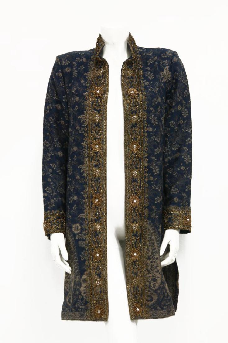 An Armani Collezioni black woven evening jacket (1 of 1)