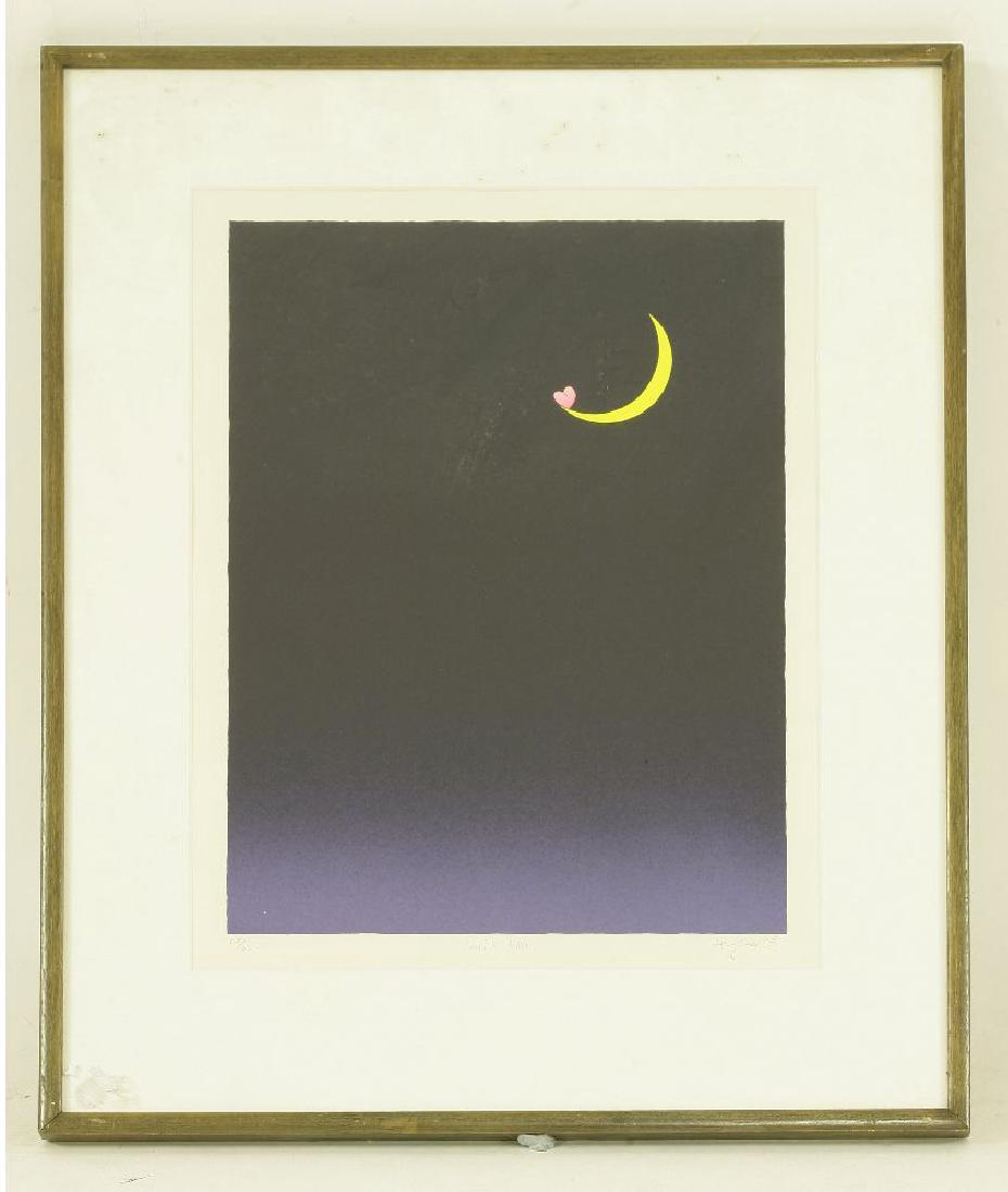 *Patrick Hughes (British: *Patrick Hughes (British, b.1939)WITH LOVEScreenprint in colours, 1985, signed, titled, dated and numbered 45/60 in pencil, on wove paper, with full marginsimage 42.5 x 31.5cm, framed*Artist's Resale