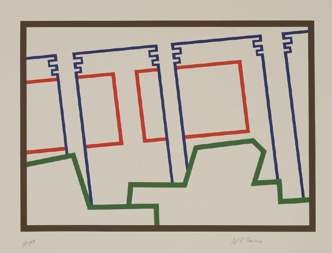 *Nicholas Monro (British: *Nicholas Monro (British, b.1936)LOBBYScreenprint in colours, 1972, signed and inscribed ‘A/P’ an artist’s proof aside from the original edition, printed by Kelpra Studio, London, on wove paper,