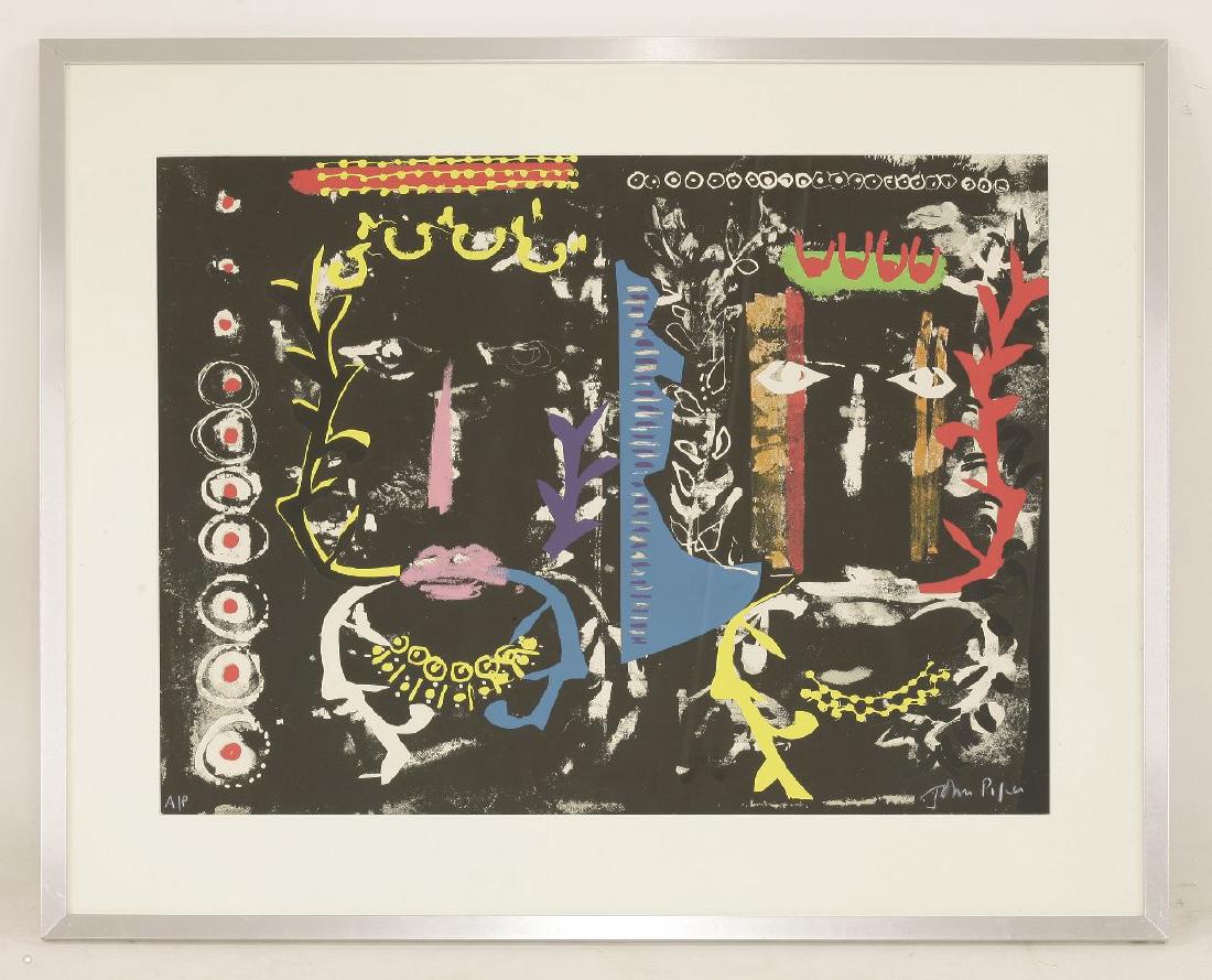 *John Piper (British: *John Piper (British, 1903-1992)FOLIATE HEADS ll (Levinson 246)Screenprint in colours, 1975, signed and inscribed 'A/P' in white pencil, an artist’s proof aside from the edition of 75, printed by Cu