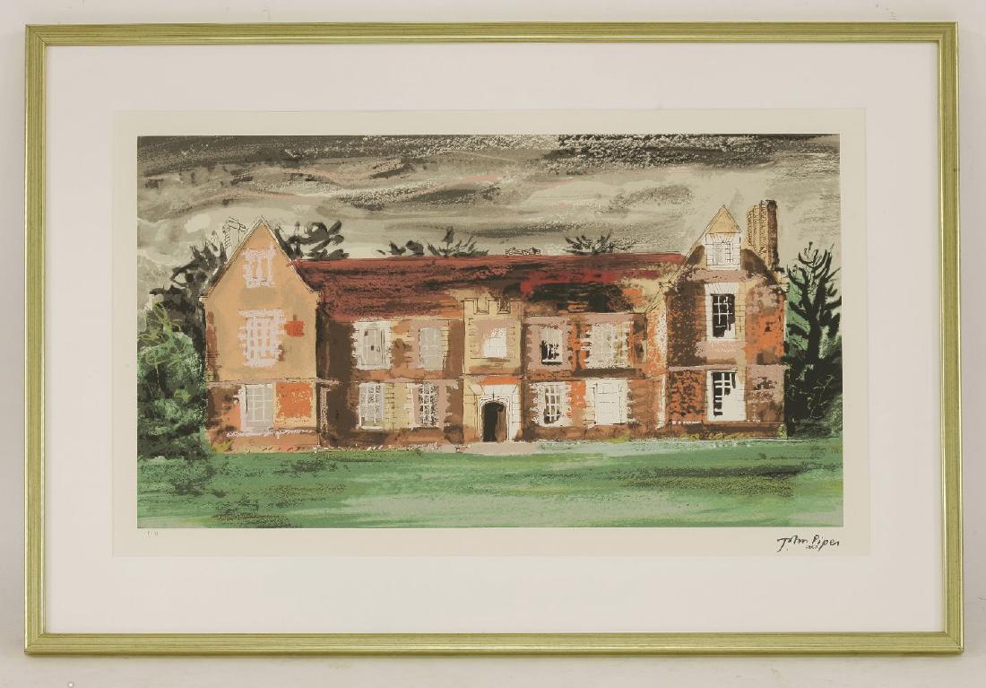 *John Piper (British: *John Piper (British, 1903-1992)PYRTON MANOR (Levinson 432)Screenprint in colours, 1990, bearing the stamp signature as issued and numbered 71/70 in pencil, on Arches wove paper, full marginsimage 42