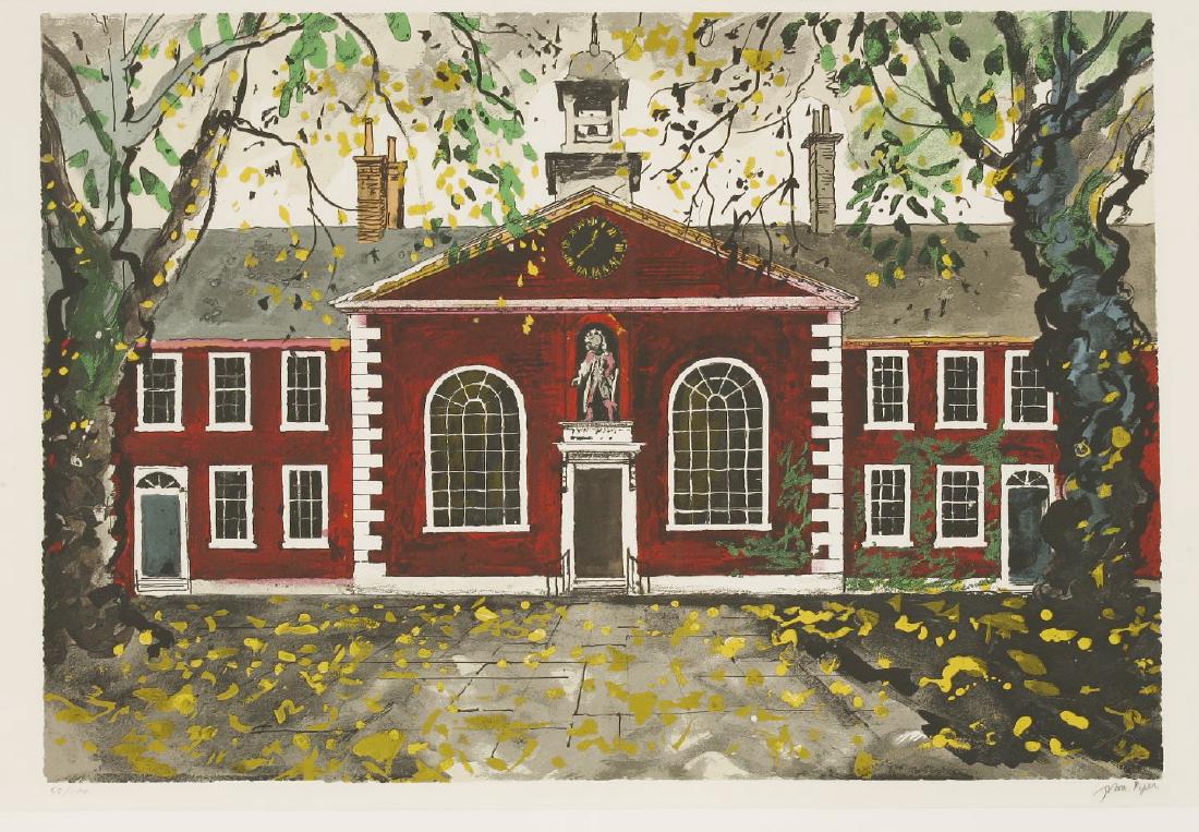 *John Piper (British: *John Piper (British, 1903-1992)GEFFRYE MUSEUM (Levinson 379)Screenprint in colours, 1985, signed and numbered 58/100 in pencil, printed by Kelpro Studio, London, published by The Friends of Geffrye M