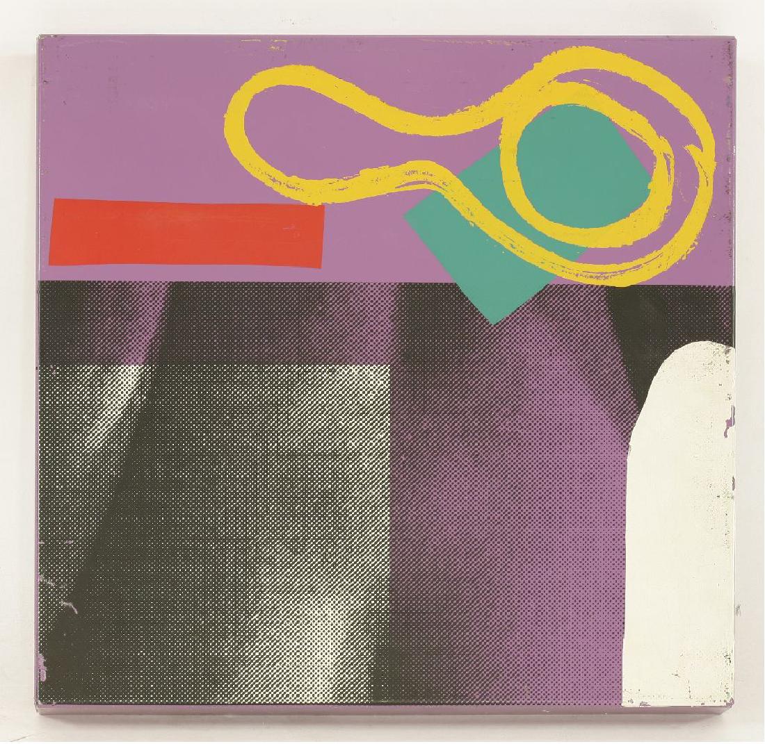 *Bruce McLean (British: *Bruce McLean (British, b.1944)UNTITLED Four screenprints on stove enamel panel, 1991, each signed and numbered 2/10 versoeach 50.5 x 50.0 x 5cm (4)*Artist's Resale Right may apply to this lot.