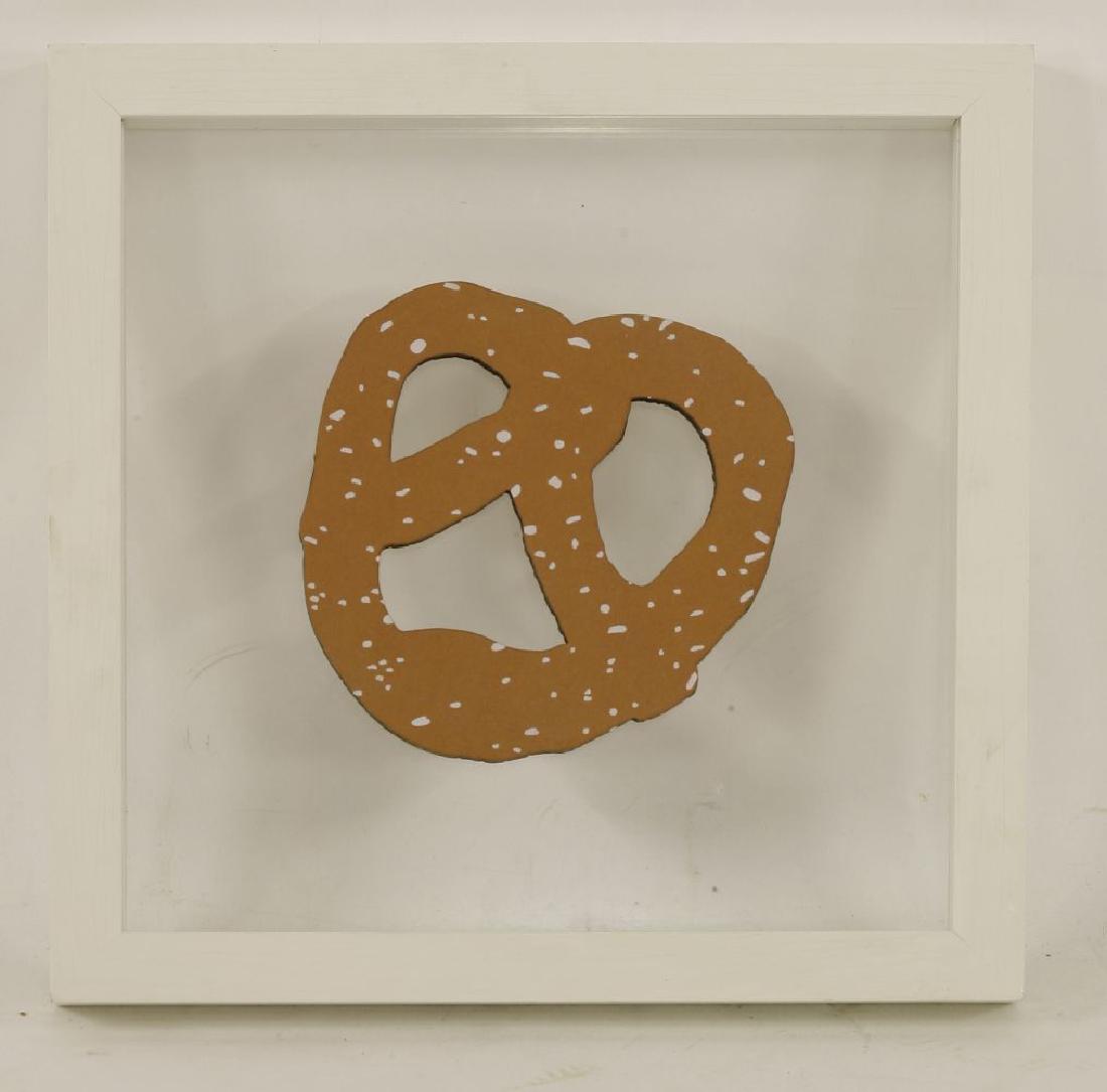 Claes Oldenburg (American: Claes Oldenburg (American, b.1929)N.Y.C. PRETZELScreenprint in colours, 1994, artist’s name, title and date stamped on reverse, signed in black pen, printed by Brand X Editions, New York, published