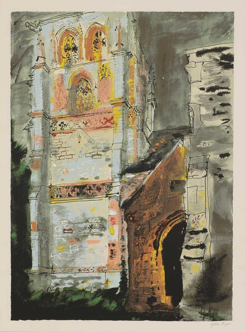 *John Piper CH (1903-1992): *John Piper CH (1903-1992) *John Piper CH (1903-1992) 'Ruishton' (Levinson 381) lithograph in colours, 1986, printed by Kelpra Studio, published by CCA Galleries 73 x 53cm *Artist's Resale Right may a