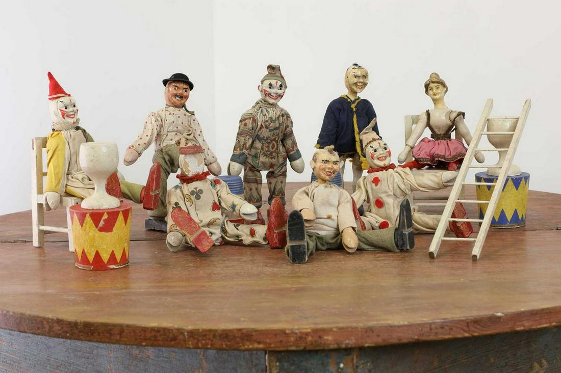 A large collection of Schoenhut circus figures and animals, (1 of 8)