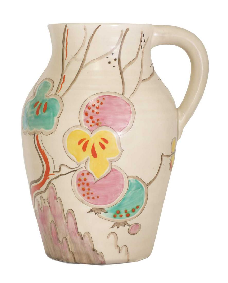 A Clarice Cliff Isis jug, (1 of 3)