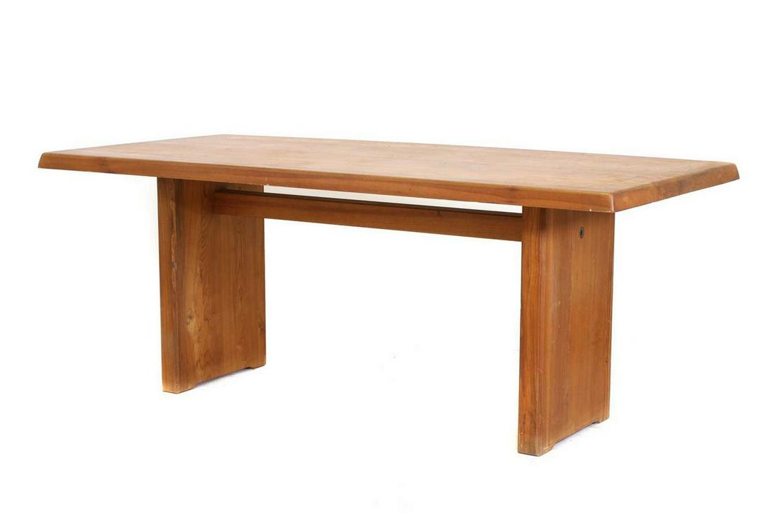 A Pierre Chapo 'T14c' elm table, (1 of 2)