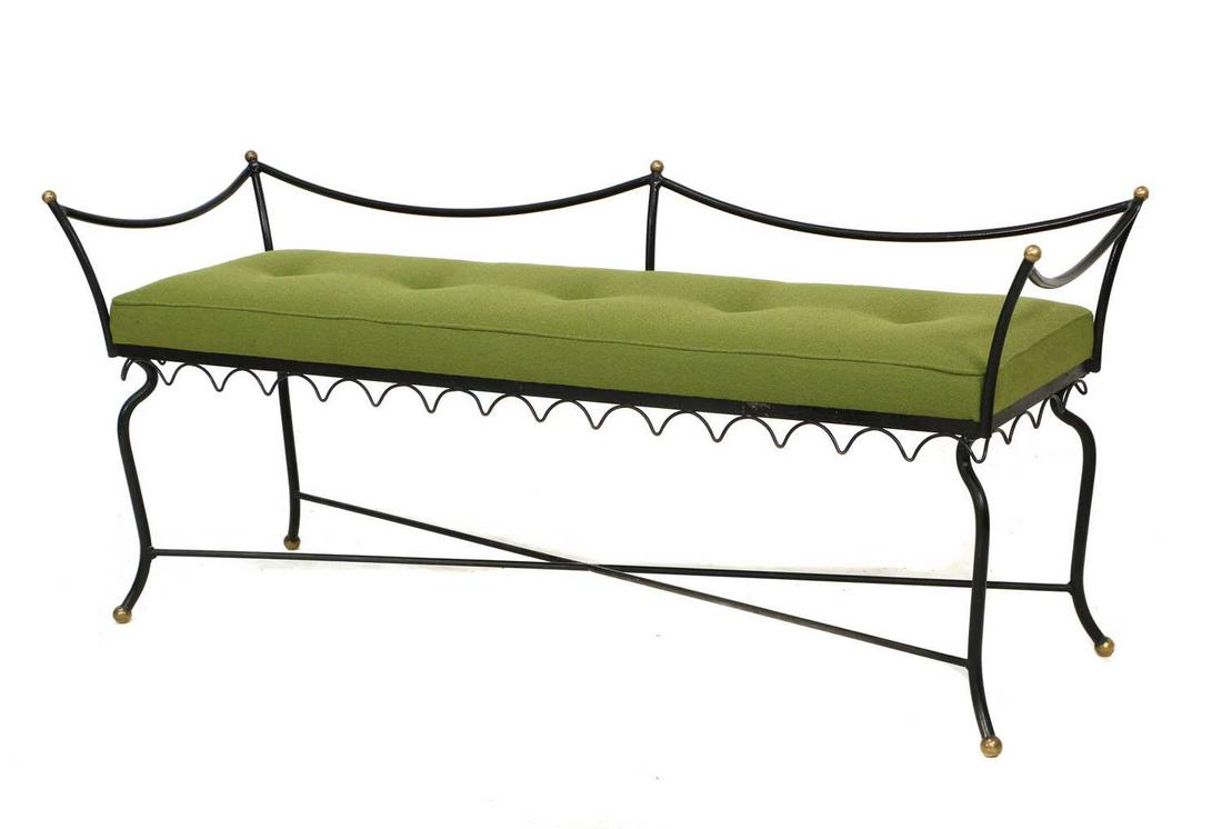 A wrought iron bench, (1 of 3)