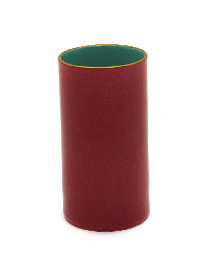 A Chinese ruby-glazed brush pot, (1 of 14)