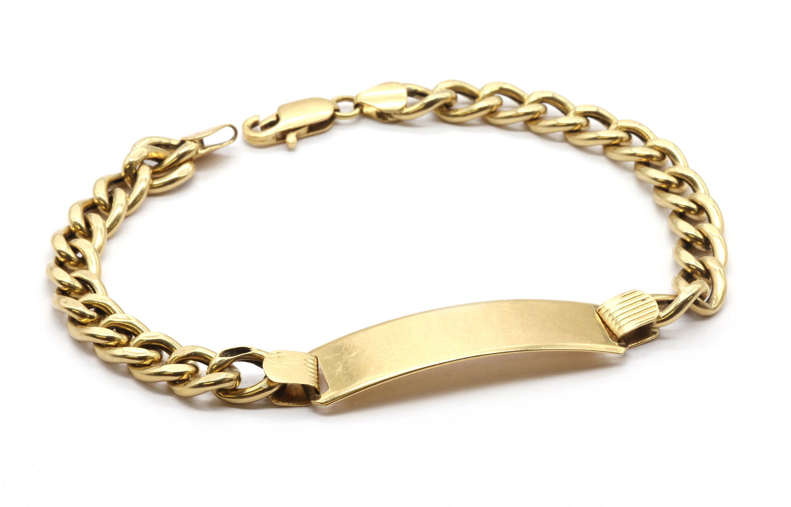 An Italian gold identity bracelet, (1 of 1)