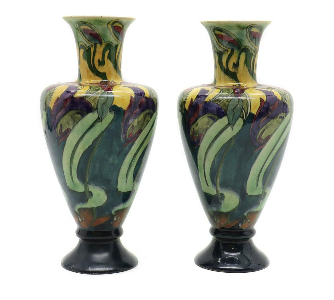 A pair of Gouda pottery vases, (1 of 20)