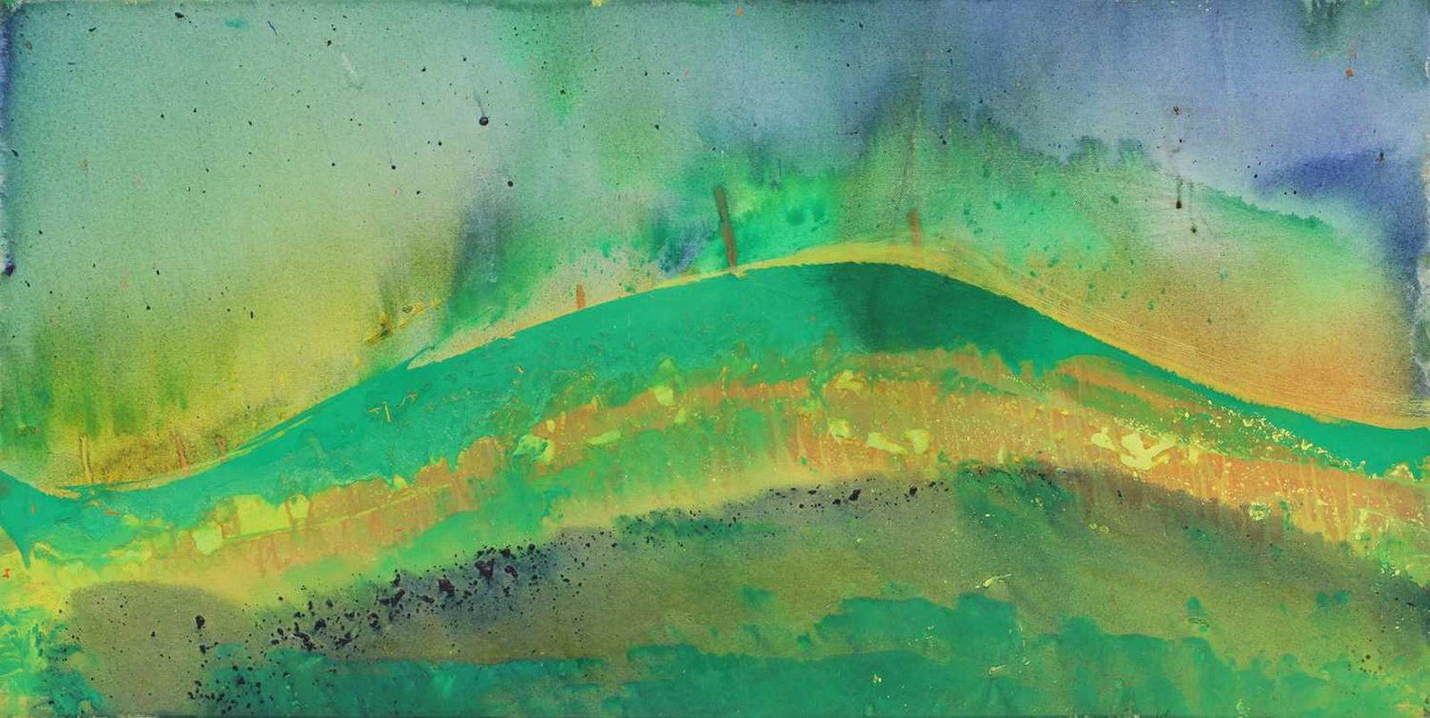 Jeff Hoare (1923-2019): Jeff Hoare (1923-2019) ▴ Jeff Hoare (1923-2019) Symphony of the sea acrylic on canvas 50 x 100cm, unframed Condition Report: Generally in good condition.