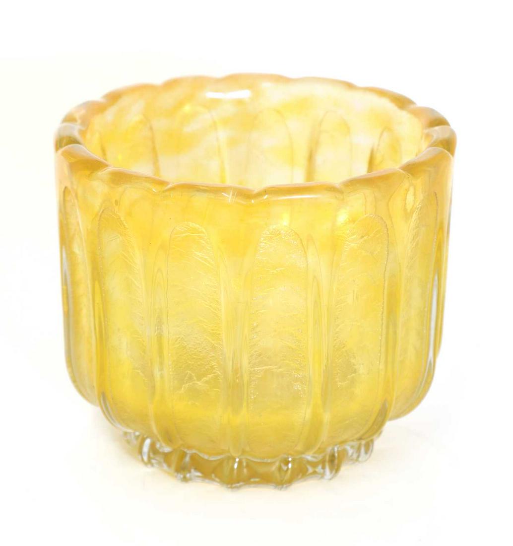 An Art Deco yellow Daum vase, (1 of 3)