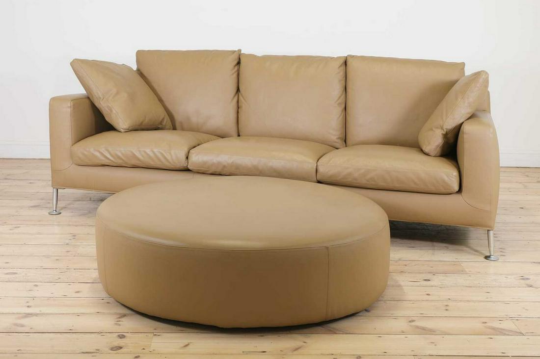 A B&B Italia ‘Harry’ settee and ottoman, (1 of 2)