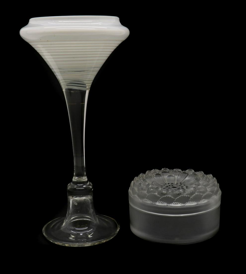 A Lalique 'Dahlia' jar and cover (1 of 2)