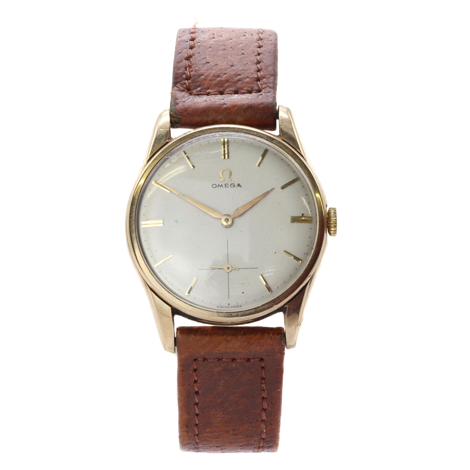 A 9ct gold Omega mechanical strap watch, c.1960, (1 of 1)
