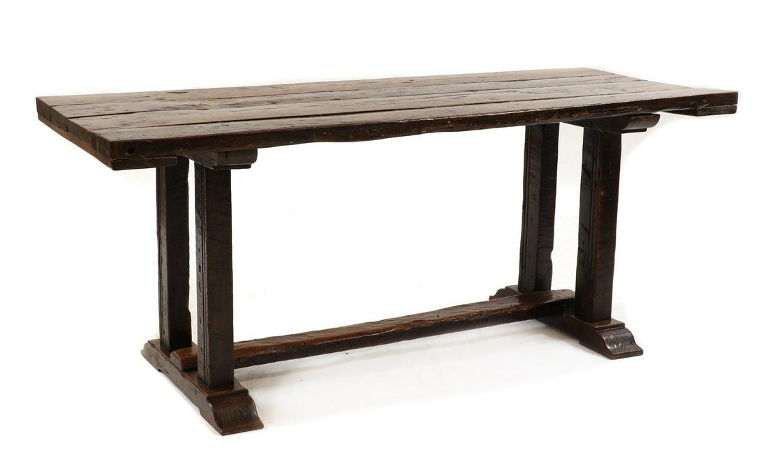 An oak refectory table (1 of 4)