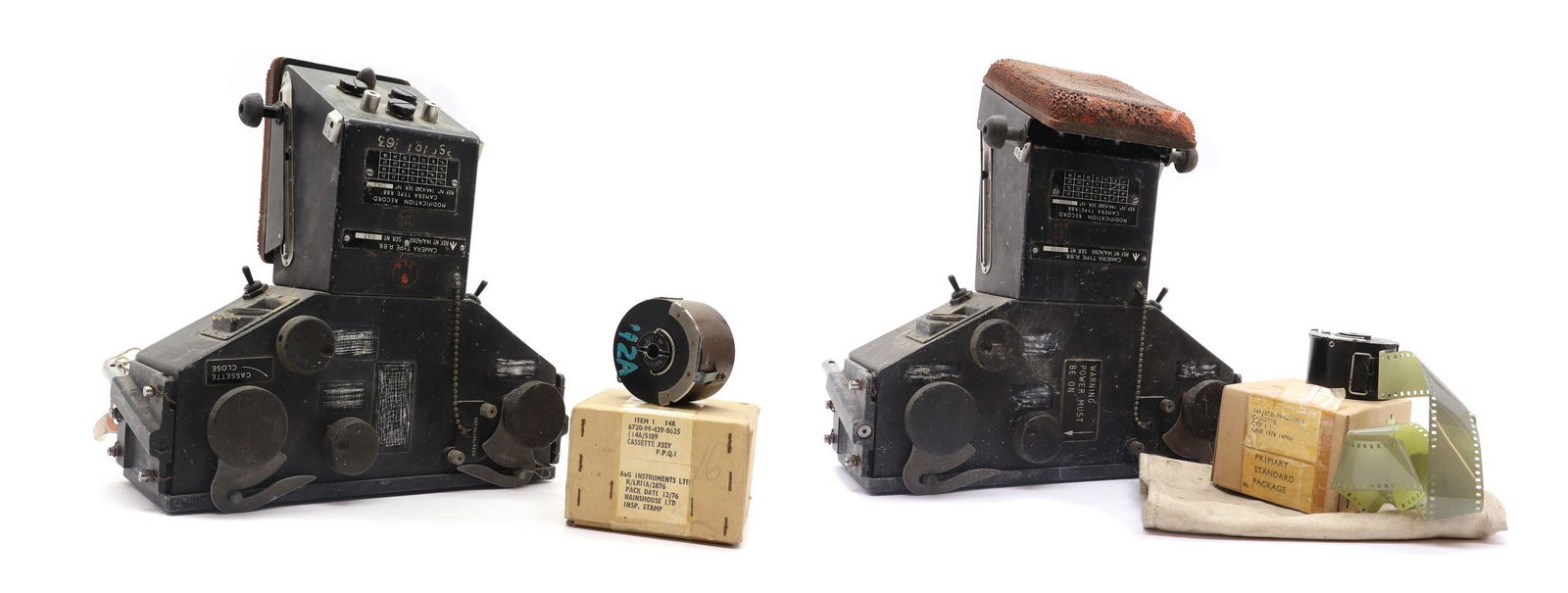 A pair of R88 Vulcan radar operator's cameras, (1 of 4)