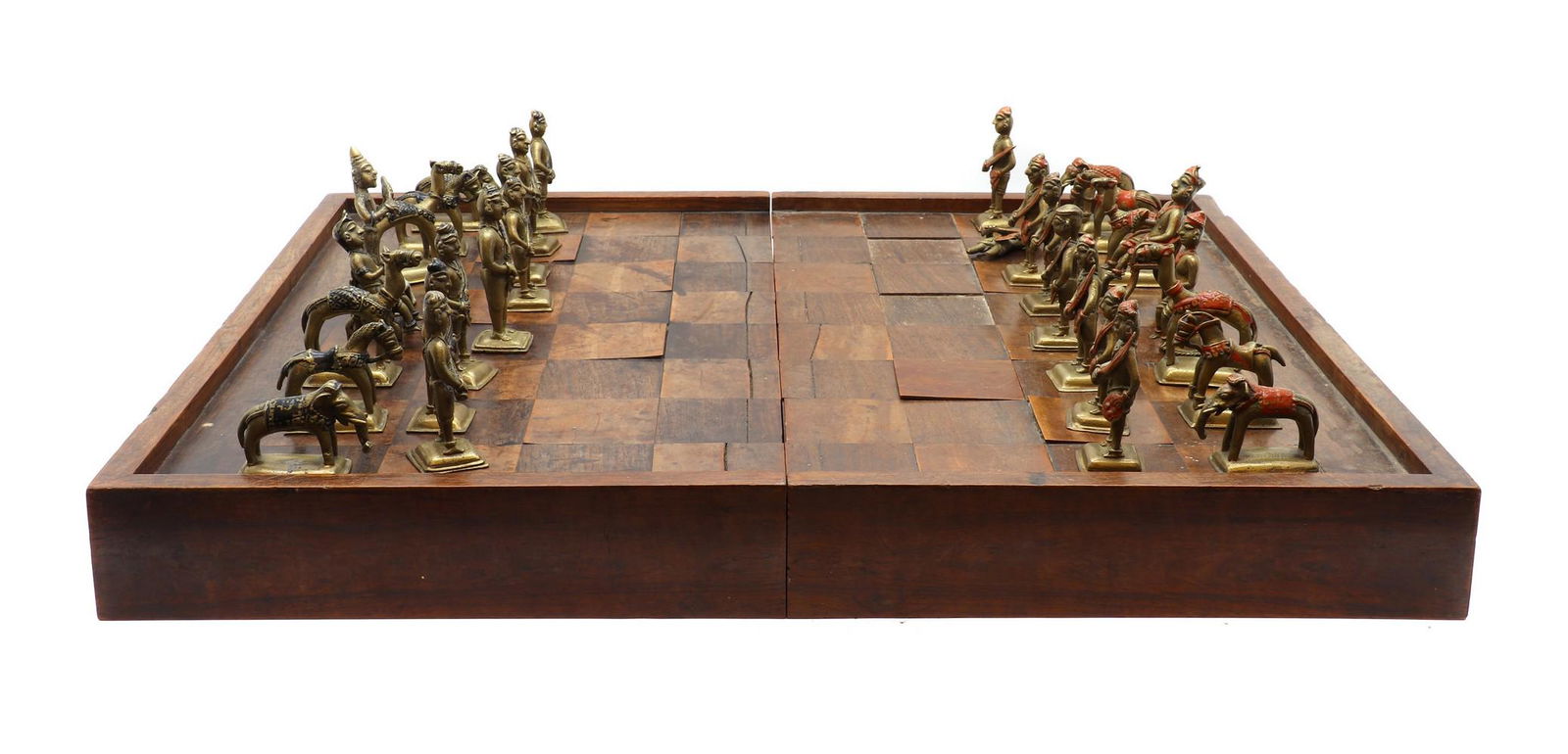 An Anglo-Indian rosewood chess or backgammon board, (1 of 9)