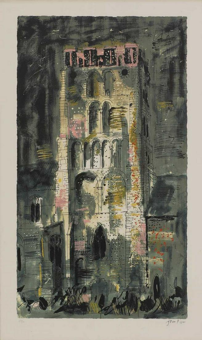 John Piper CH (1903-1992): John Piper CH (1903-1992) ▴ John Piper CH (1903-1992) 'South Lopham' (Levinson 264) screenprint in colours, 1976, signed 'John Piper' in pencil l.r., and numbered 69/70 with Christie's Contempor