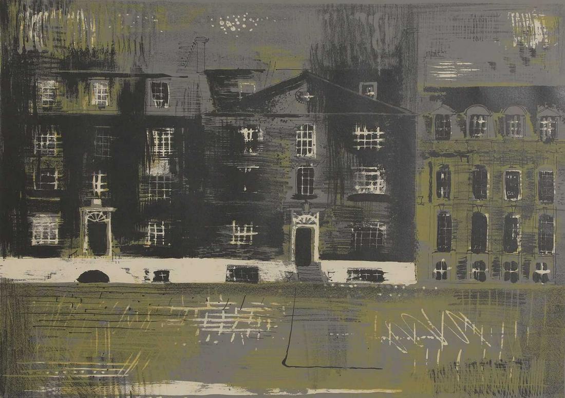 John Piper CH (1903-1992): John Piper CH (1903-1992) ▴ John Piper CH (1903-1992) 'Westminster School II' (Levinson 115) lithograph in colours, 1961, signed 'John Piper' in pencil l.r., and numbered '86/100' image 41.5 x 5