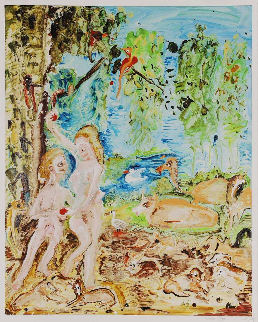 Genieve Figgis (Irish, b.1972): Genieve Figgis (Irish, b.1972) ▴ Genieve Figgis (Irish, b.1972) Adam and Eve archival inkjet print in colours, 2019, signed 'Genieve Figgis' in pencil l.r., numbered 20/150 sheet 70 x 56.5cm, un