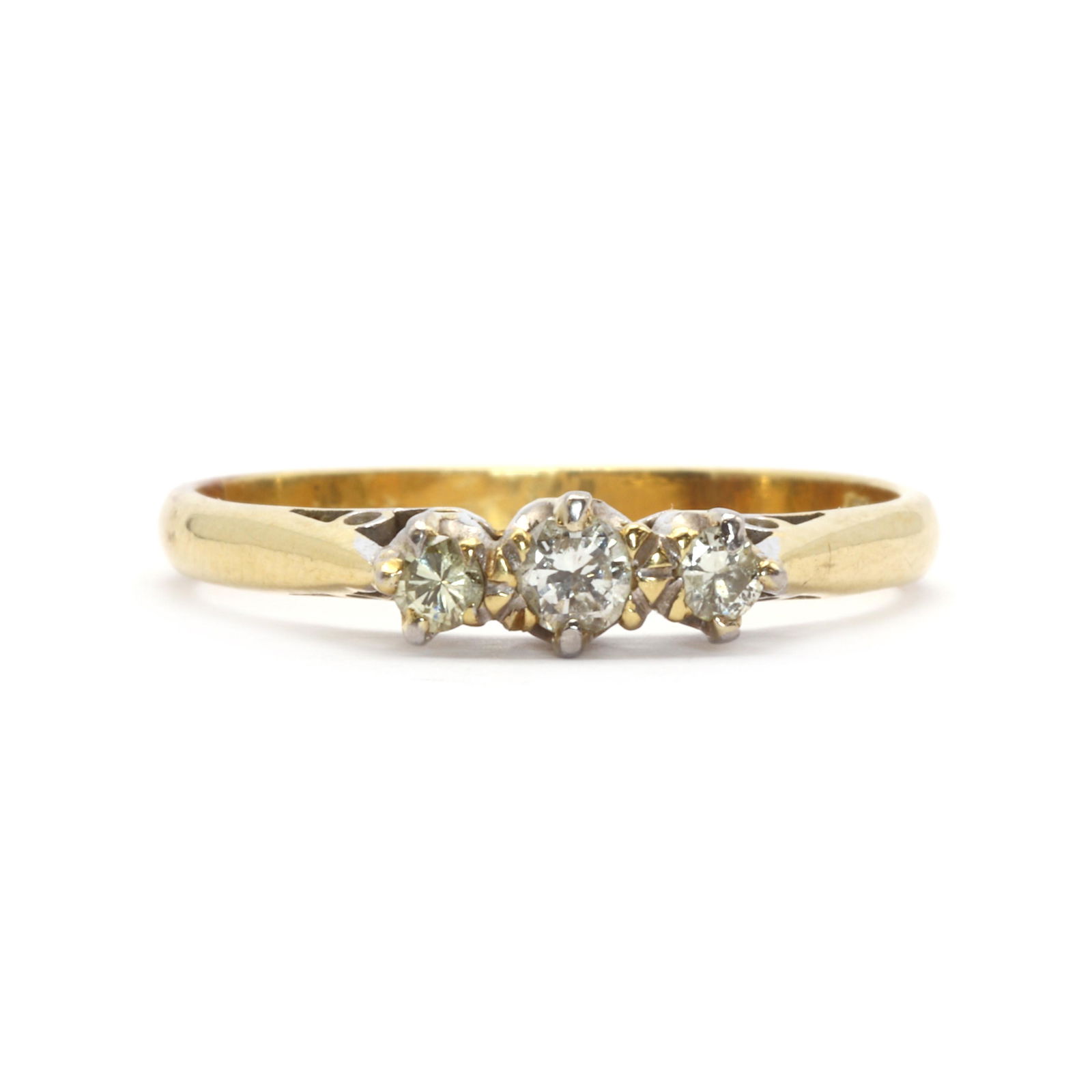 A three stone diamond ring, (1 of 3)