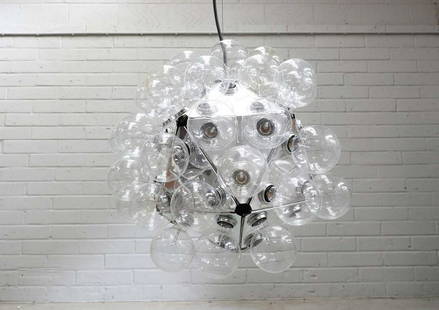 A 'Taraxacum 88' pendant light,: A 'Taraxacum 88' pendant light, A 'Taraxacum 88' pendant light, designed in 1960 by Achille & Pier Giacomo Castiglioni for Flos, with a collection of thirty-six bulbs, 50cm wide 54cm high Condition Re