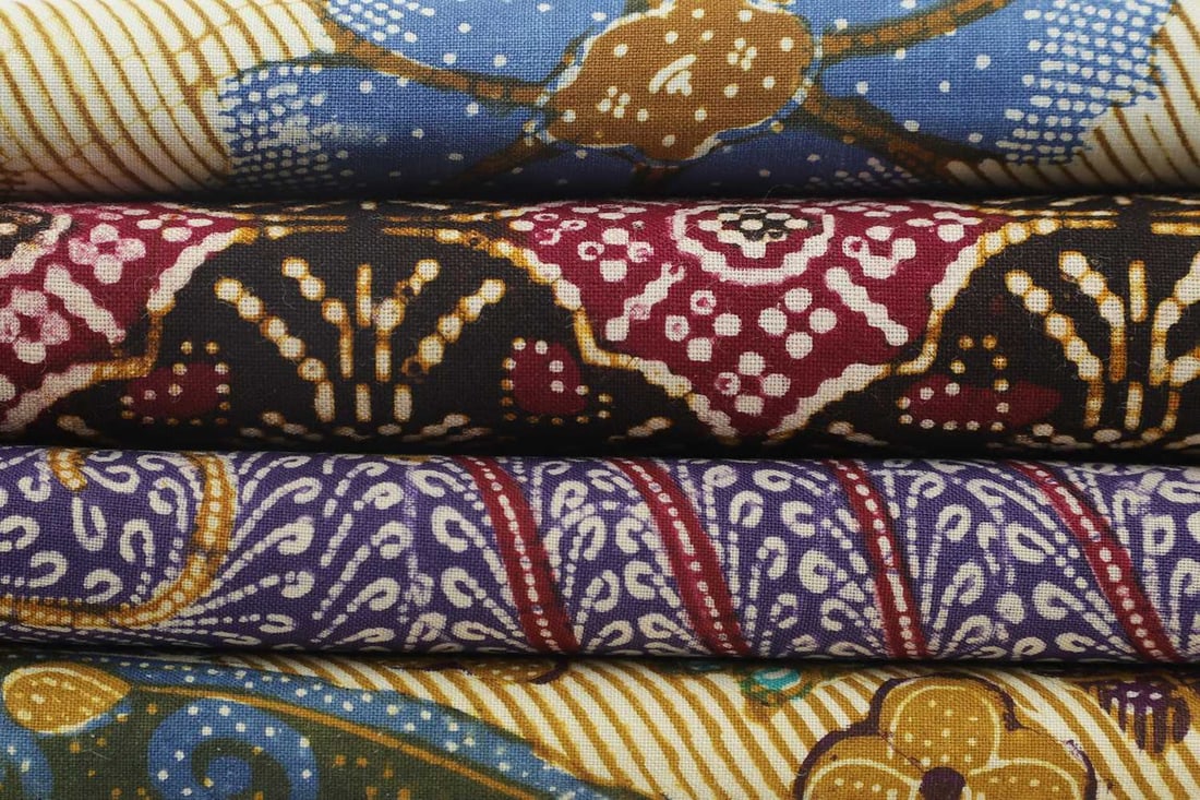 A group of batik printed textiles, (1 of 11)