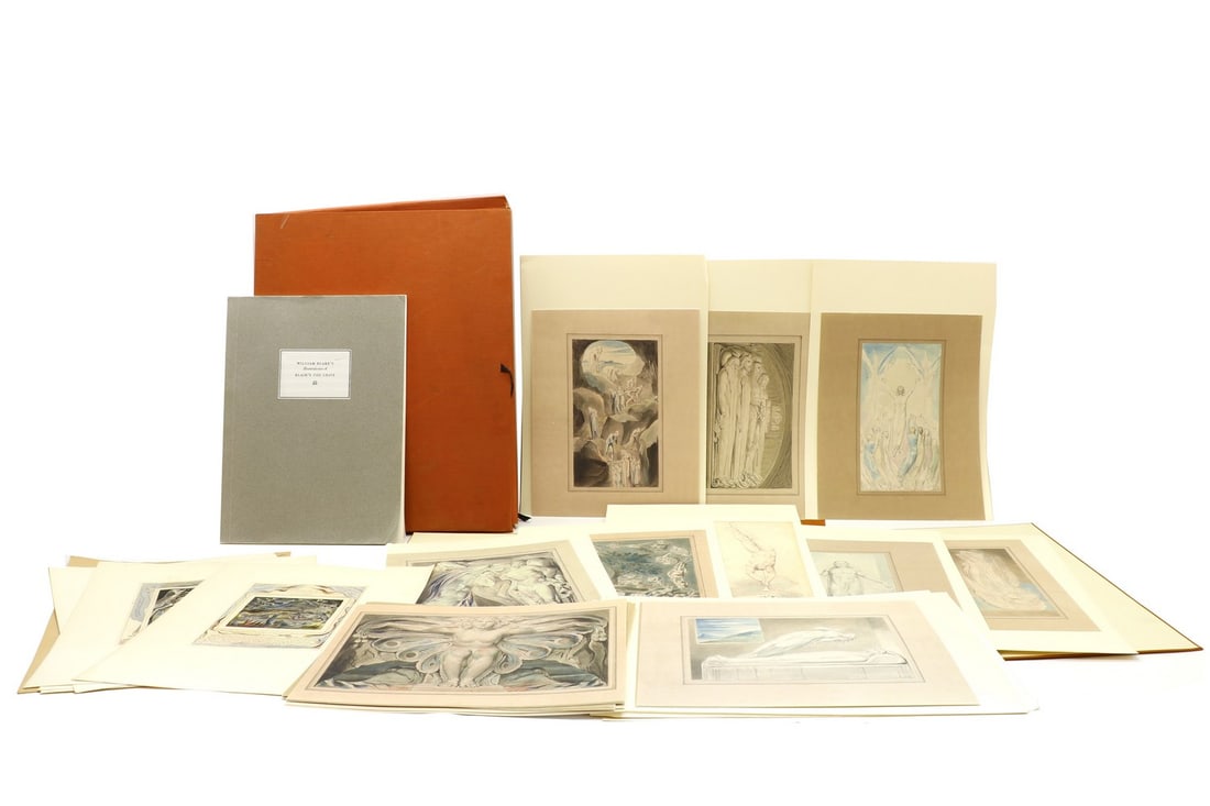 William Blake (1857-1827), after,: William Blake (1857-1827), after, William Blake (1857-1827), after, 'Illustrations to Robert Blair's 'The Grave'', originally published in 1808, comprising 19 colour plates in a bound folio, with the