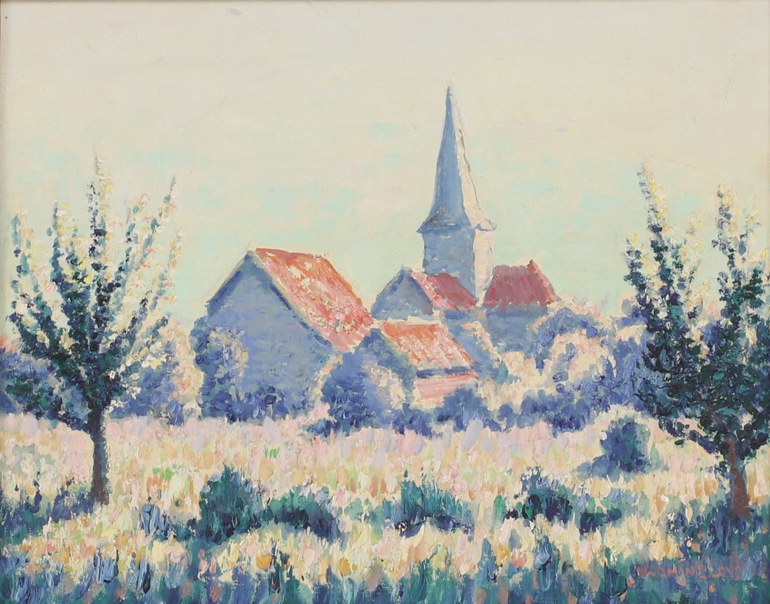 Norman Lloyd (Australian-British, 1894-1983): Norman Lloyd (Australian-British, 1894-1983) ? Norman Lloyd (Australian-British, 1894-1983) View of a church signed 'NORMAN LLOYD' l.r., oil on canvas laid on board 32 x 40cm Condition Report: Framed: