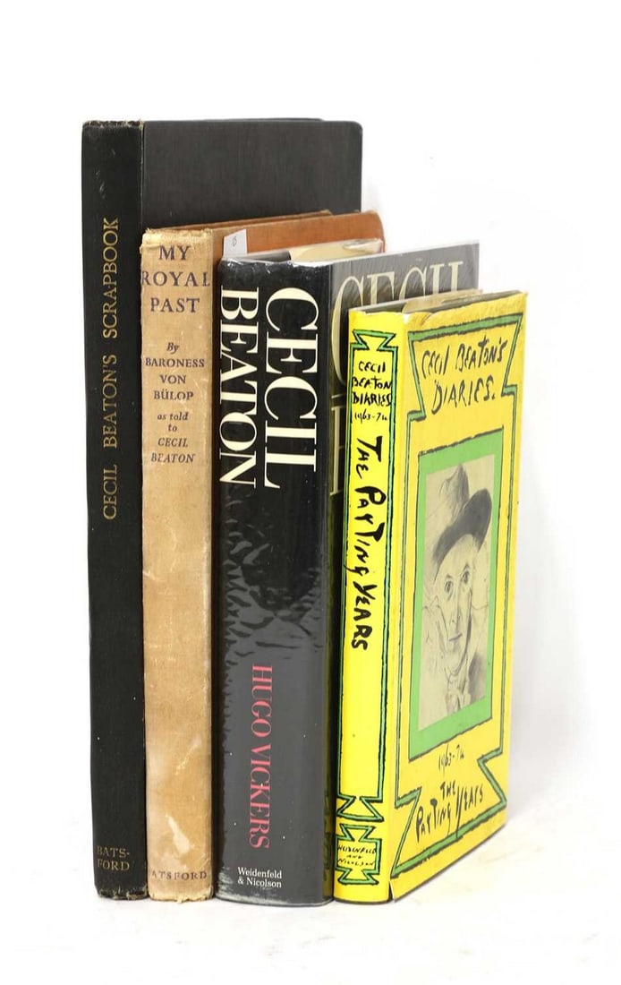 Books: Books CECIL BEATON: My Royal Past, Inscribed & Signed by Beaton; A Biography, by Hugo Vickers. 1st. edn. DW, Signed & dated by Vickers; Cecil Beaton"s Scrapbook. 1937, 1st. edn; The parting years: dia