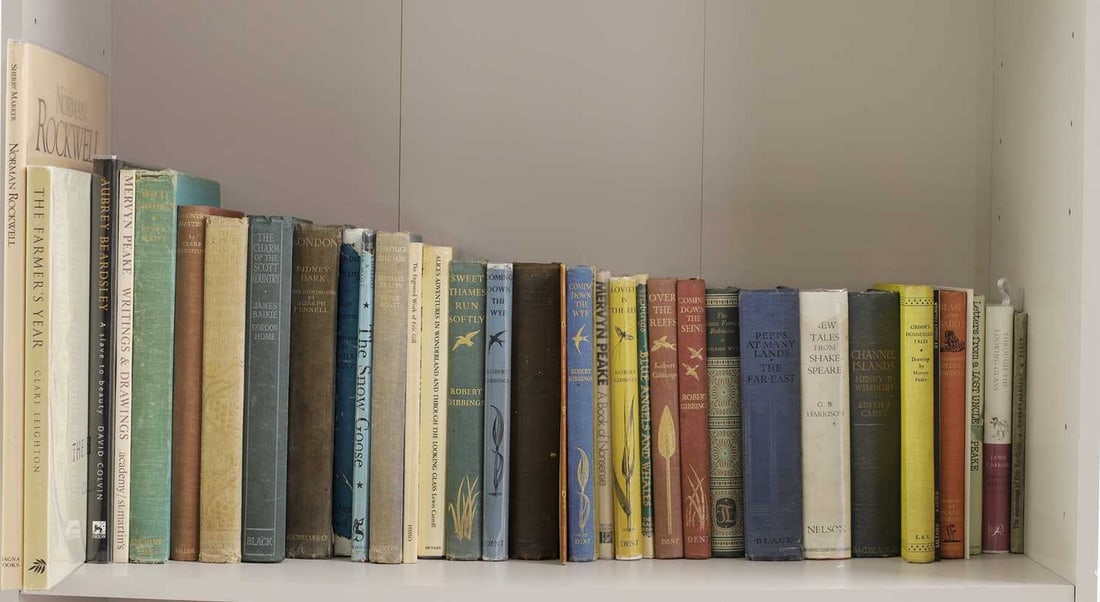 ILLUSTRATED,: ILLUSTRATED, ILLUSTRATED, including: Eric Gill; Aubrey Beardsley; Rockwell Kent; Etc. (qty.)