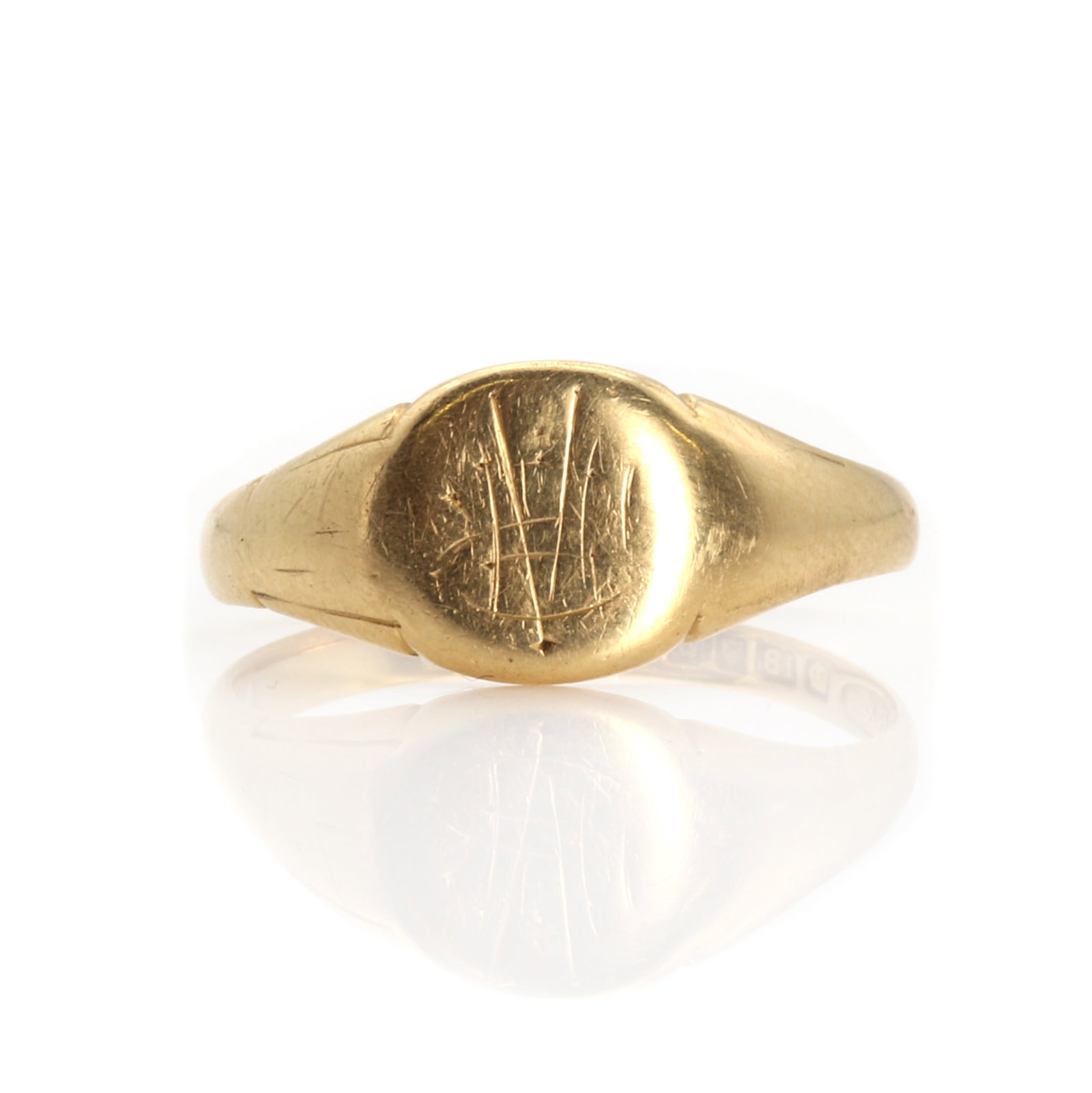 An 18ct gold signet ring, c.1916, (1 of 3)