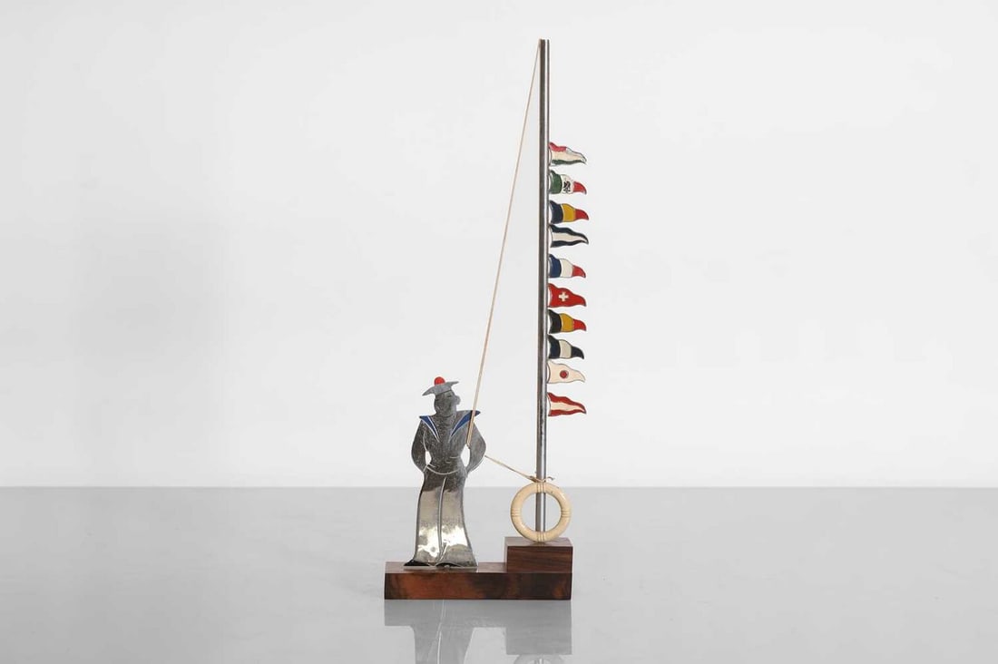 A French 'sailor boy' glass marker set, (1 of 4)