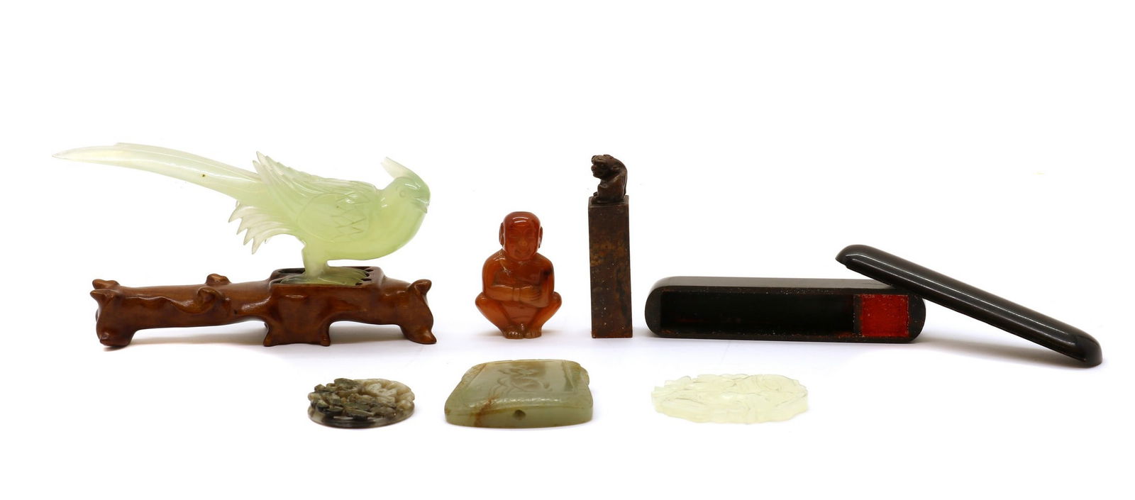 A collection of Chinese hardstone carvings, (1 of 5)