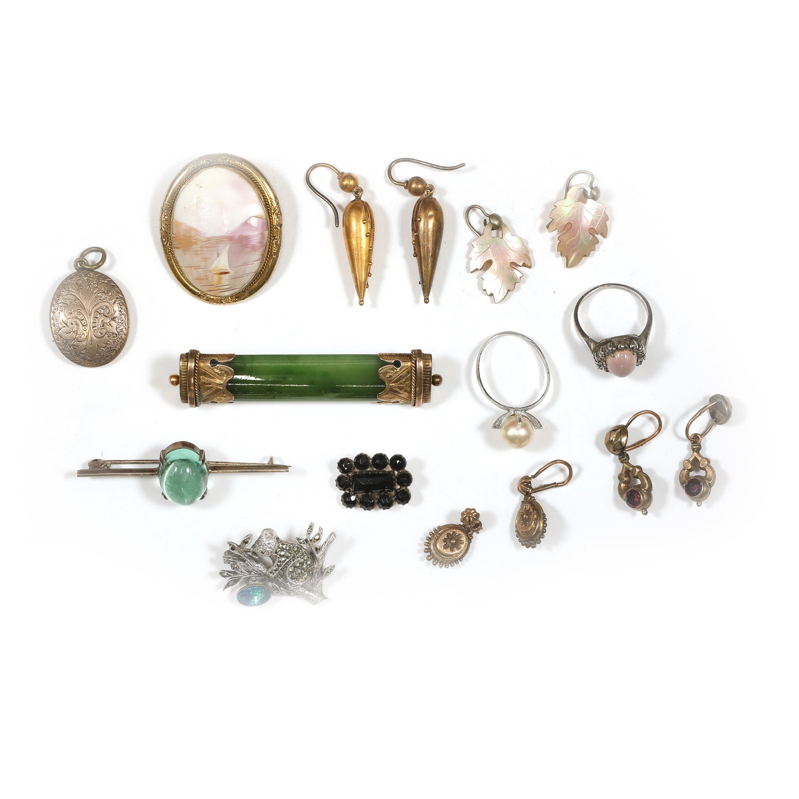 A collection of historic or gem set jewellery, (1 of 2)