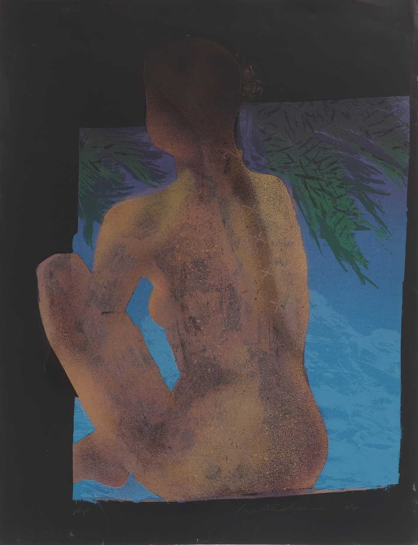 ▴ Ivor Abrahams RA (1935-2015): ▴ Ivor Abrahams RA (1935-2015) 'Vahine II'screenprint in colours with metallic ink, artist's proof, signed and dated 'Ivor Abrahams 84' in pencil l.r., inscribed 'AP' l.l.sheet 107.5 x 80cm, un