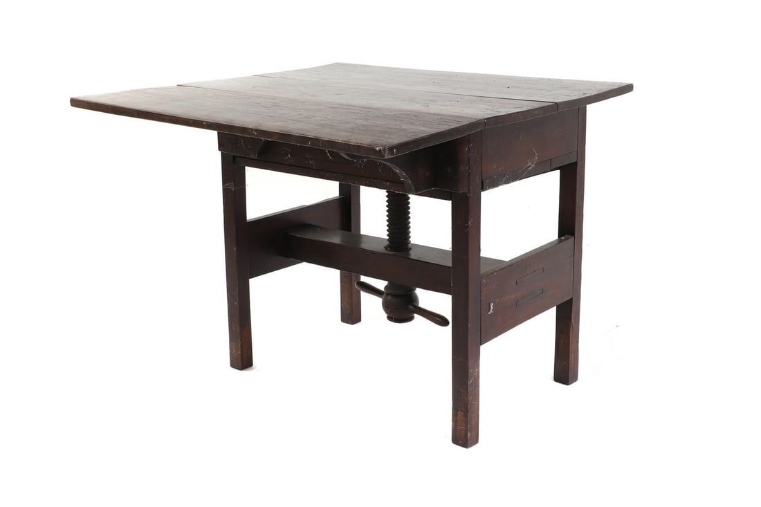 An oak book binding press or table (1 of 4)