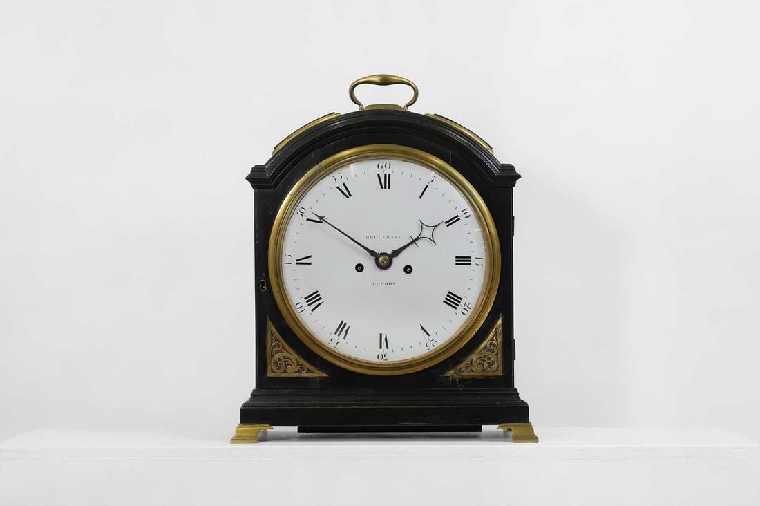 A George III ebonised cased bracket clock, (1 of 8)