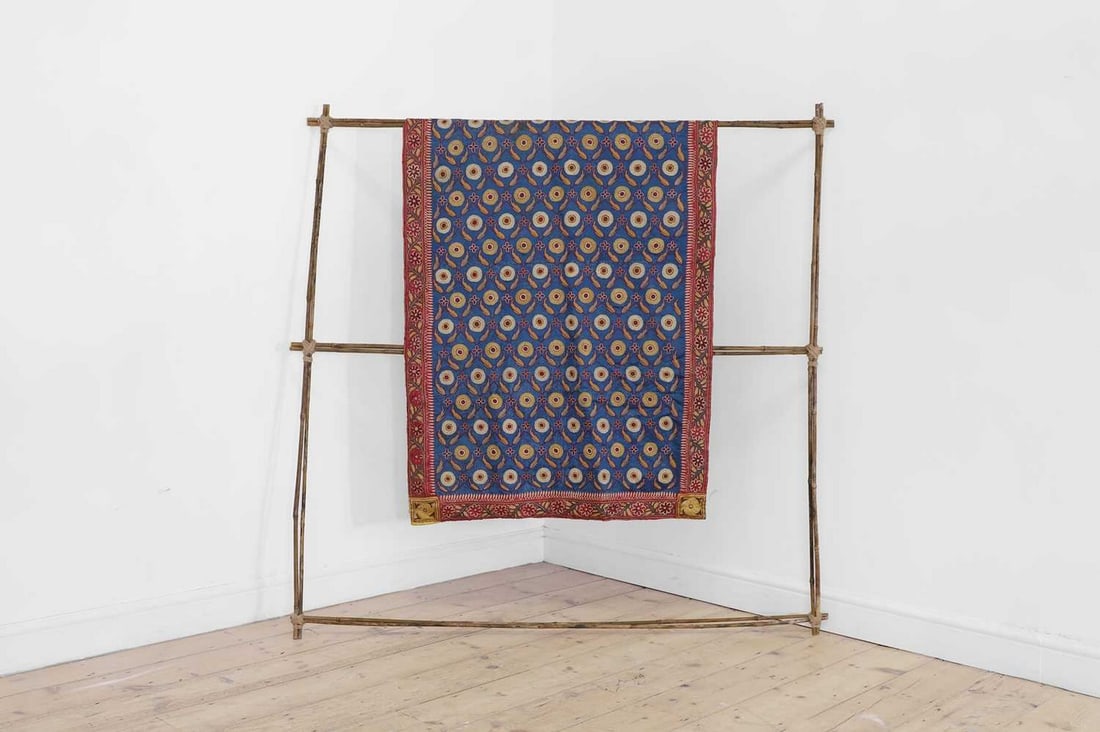 A silk embroidered tablecloth, (1 of 6)