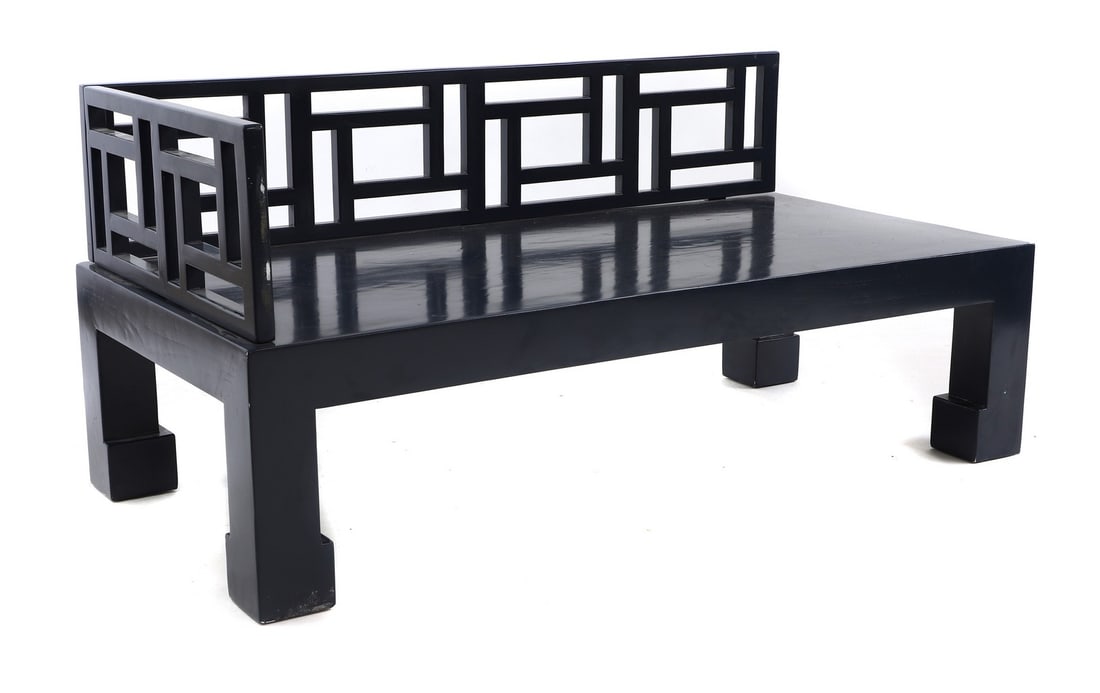 A Chinese hardwood daybed (1 of 4)