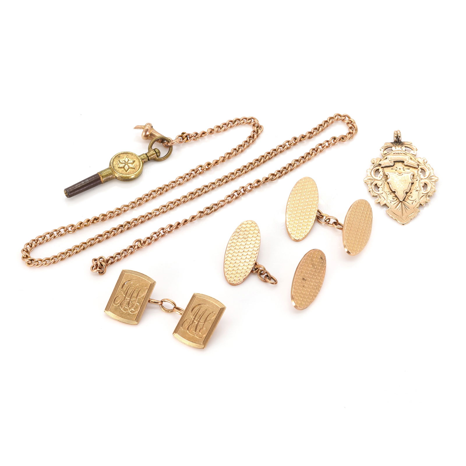 A group of 9ct gold gentlemen's jewellery, (1 of 1)